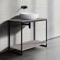 Console Sink Vanity With Ceramic Vessel Sink and Grey Oak Shelf